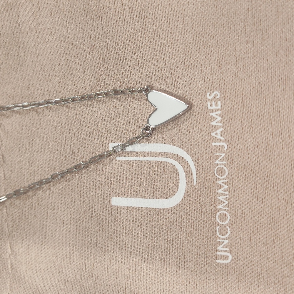 Uncommon James Mini White Heart Necklace - Picture 2 of 8